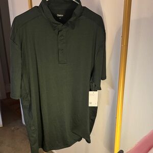 Quince Men's Green flowknit polo